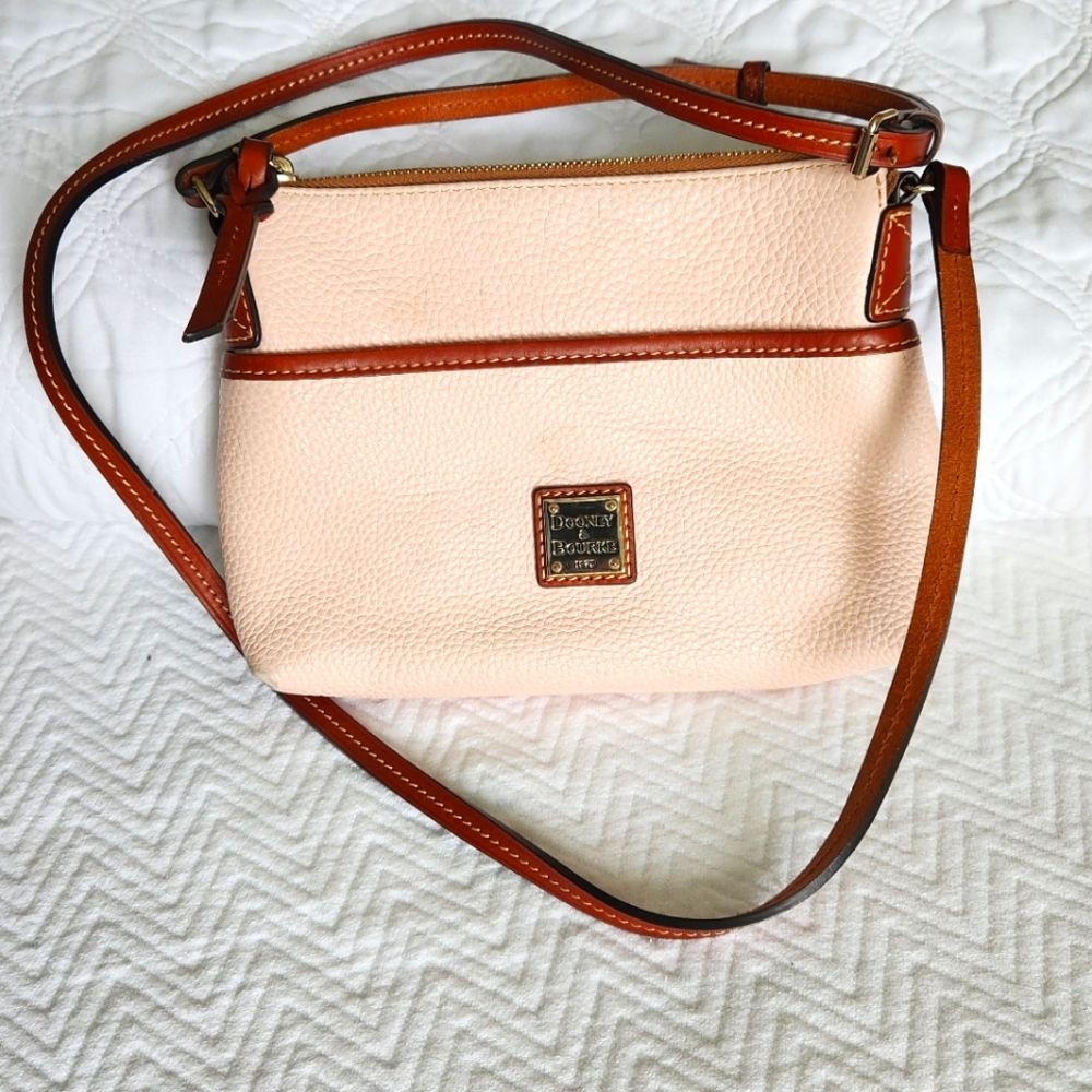 Dooney & Bourke Pink and Brown Crossbody Bag